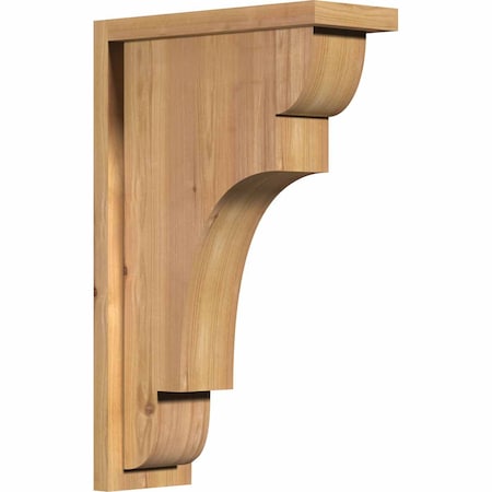 Ekena Millwork New Brighton Smooth Corbel w/Backplate, Western Red Cedar, 5 1/2"W x 14"D x 22"H COR06X14X22NEB01SWR